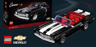 GO BACK TO THE 1969s WITH THE LEGO CHEVROLET CAMARO Z28 10304 SET MUSCLE SPORTS CAR.