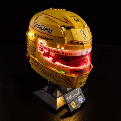Light Kit For LEGO Lewis Hamilton Helmet 43022 - 1-on-yellow-green (lights on)