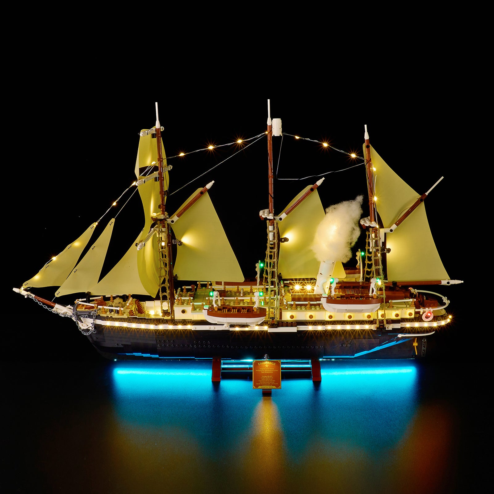 Kyglaring LED lighting for LEGO The Endurance 10335 - top-down glow effect