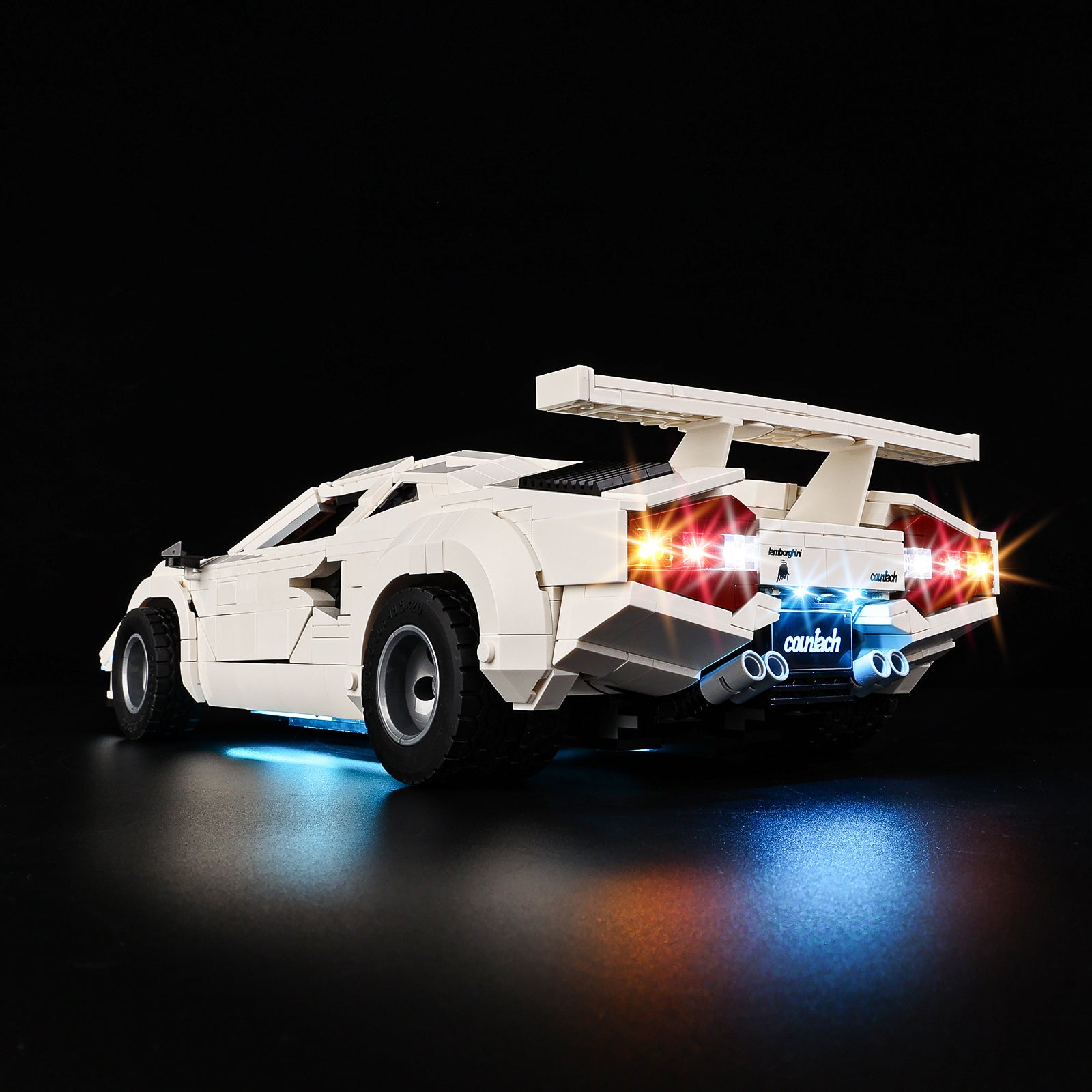 Kyglaring LED lighting for LEGO Lamborghini Countach 10337 - top-down glow effect
