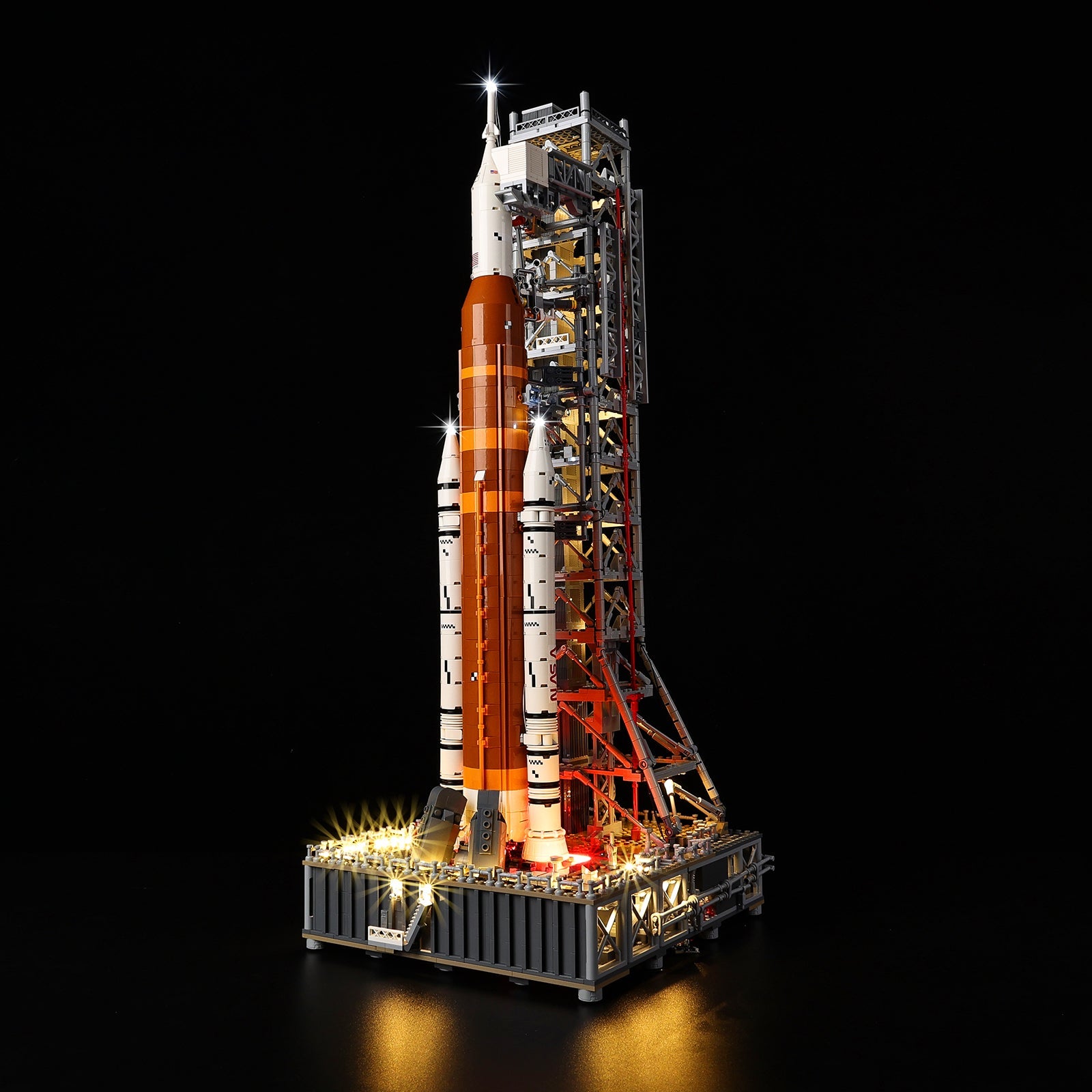 LEGO Artemis SLS 10341 light kit - top-down glow effect