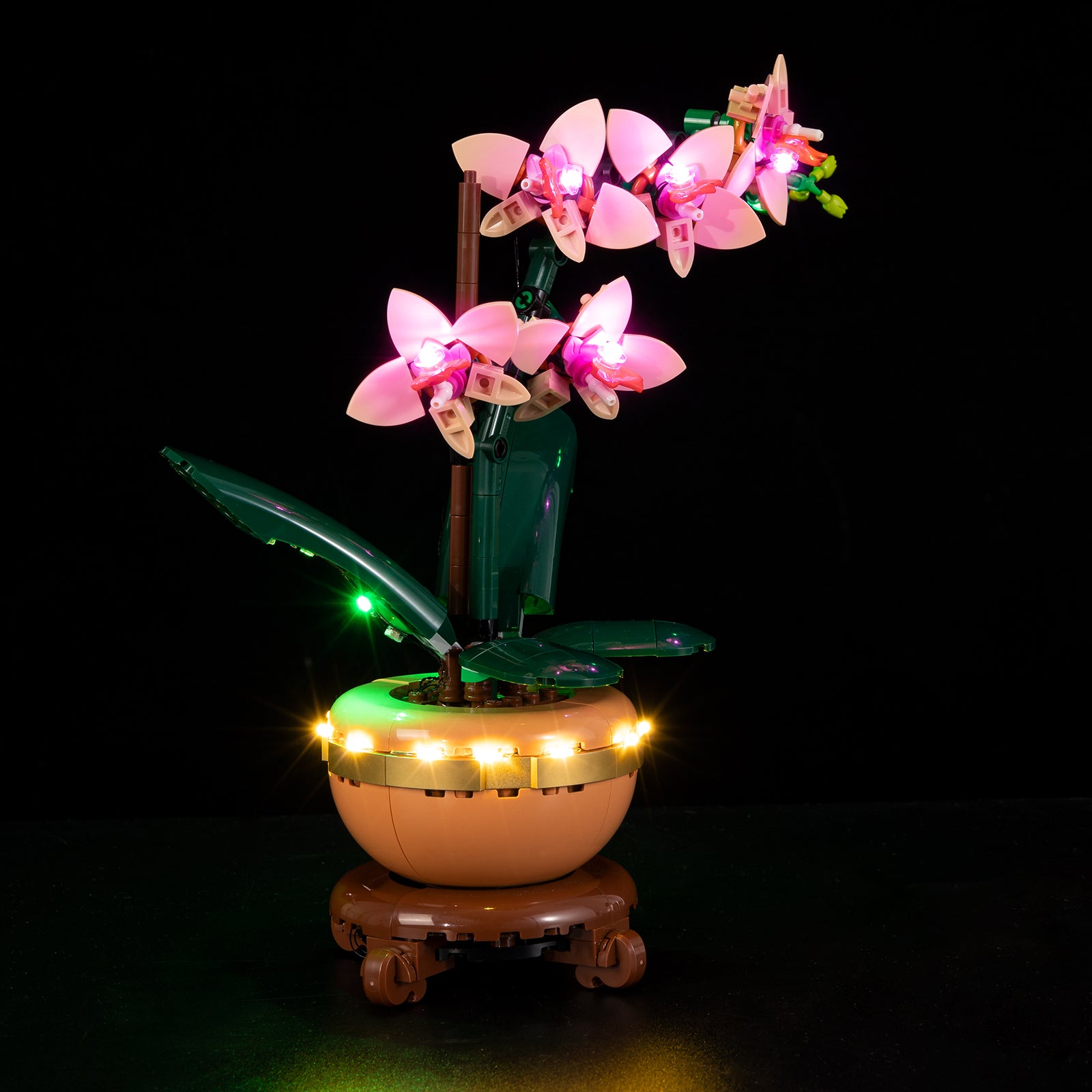 Kyglaring LED lighting for LEGO Orchid 10343 - top-down glow effect