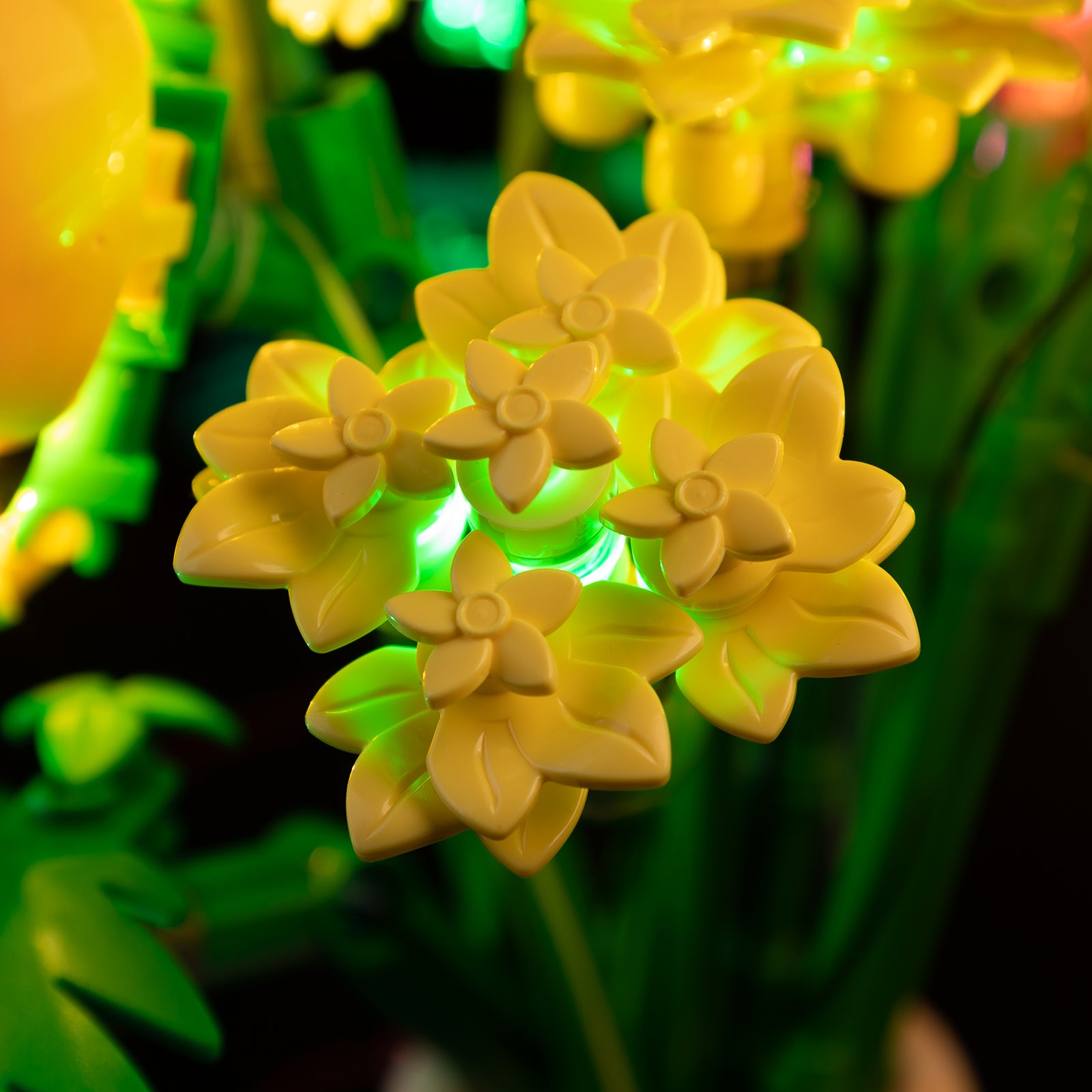 Kyglaring Light Kit for LEGO Petite Sunny Bouquet 10347 - Detail View (LED close-up)