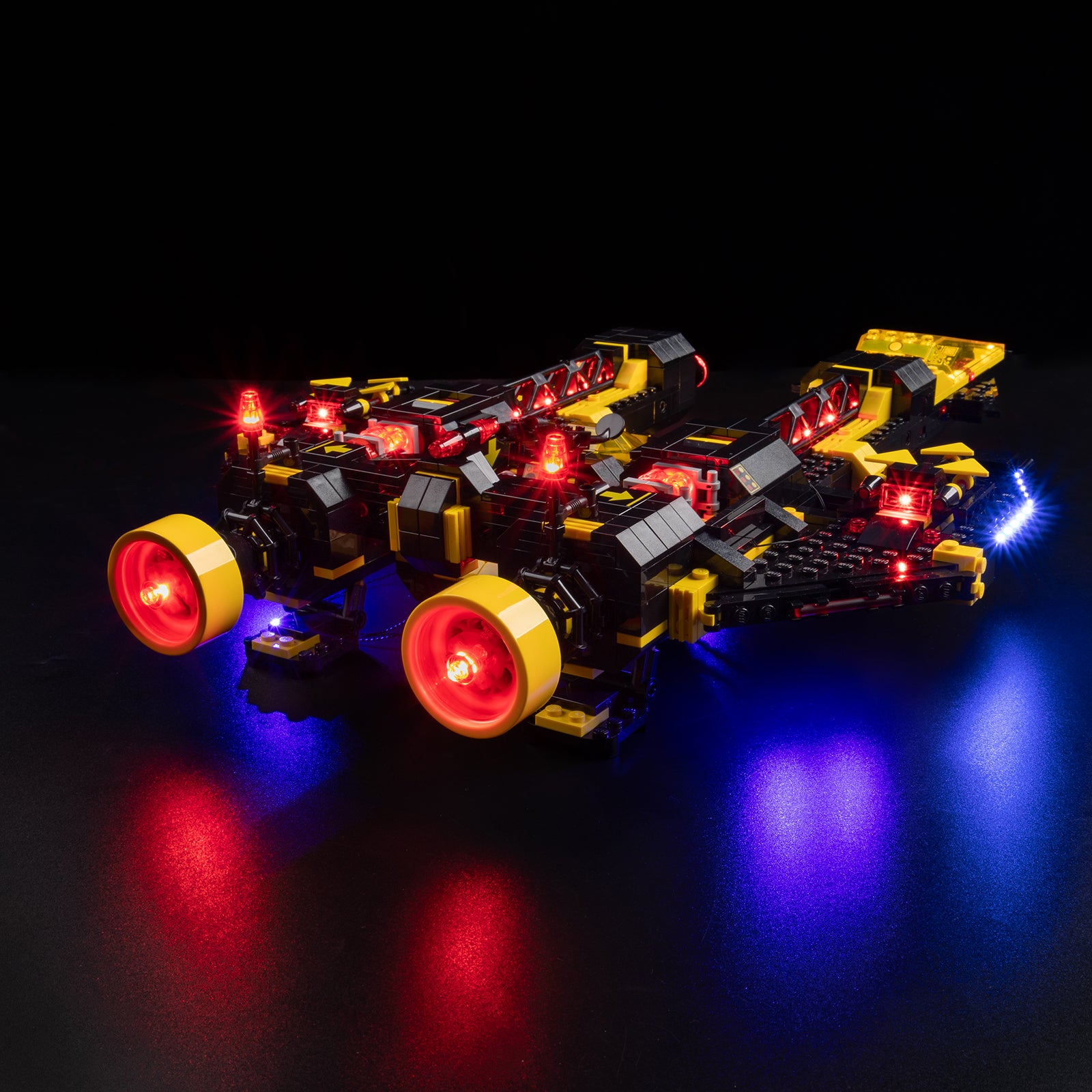 Blacktron Renegade 10355 light kit - view 3 with LED lights on
