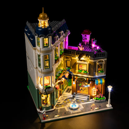 Top view of the Shopping Street with lights set