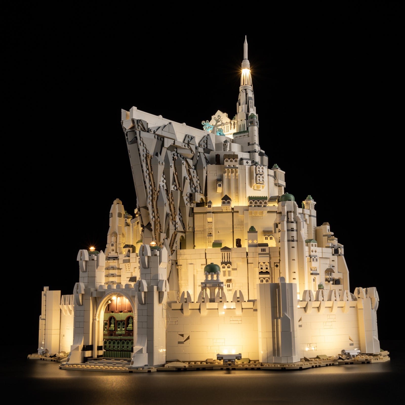 Low angle view of LEGO® Icons The Lord of the Rings: Minas Tirith™