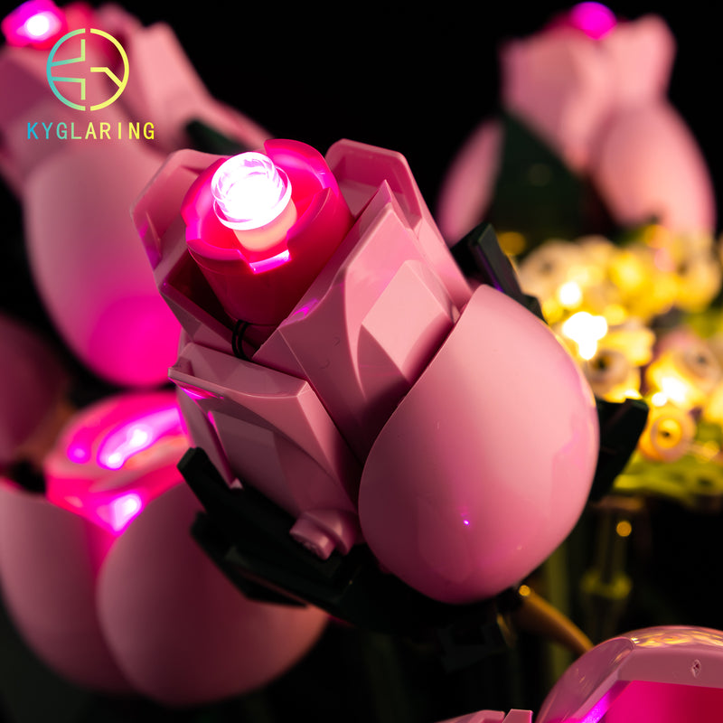 LED Light Kit for Bouquet of Pink Roses 10374