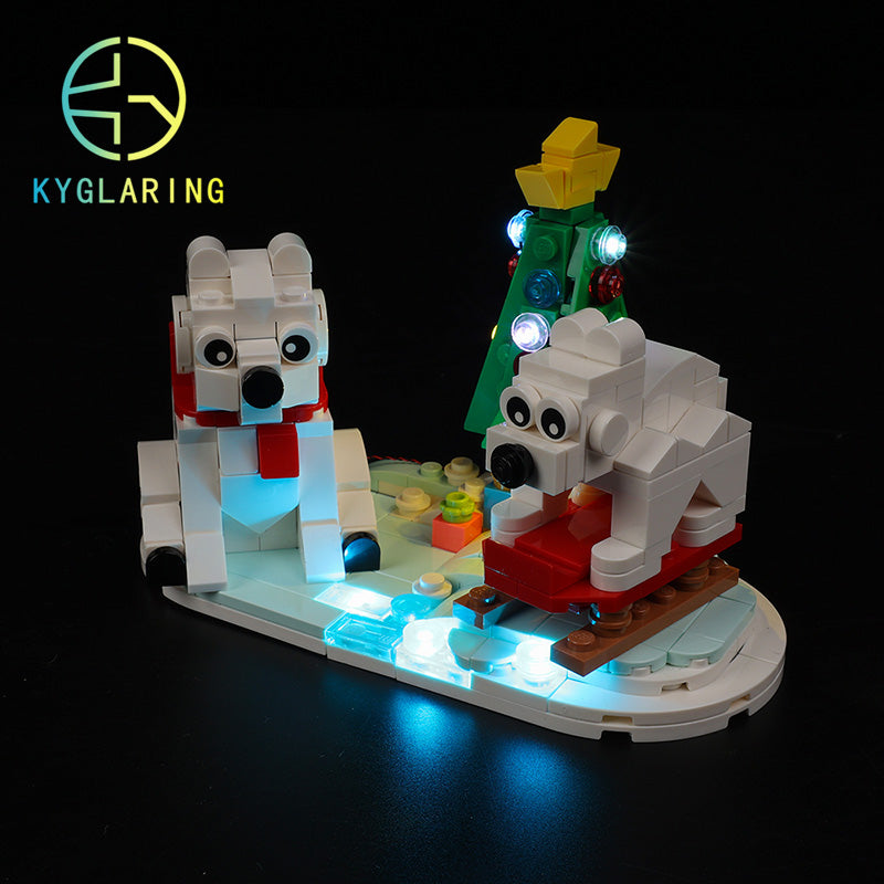 Led Lighting Set for Wintertime Polar Bears 40571