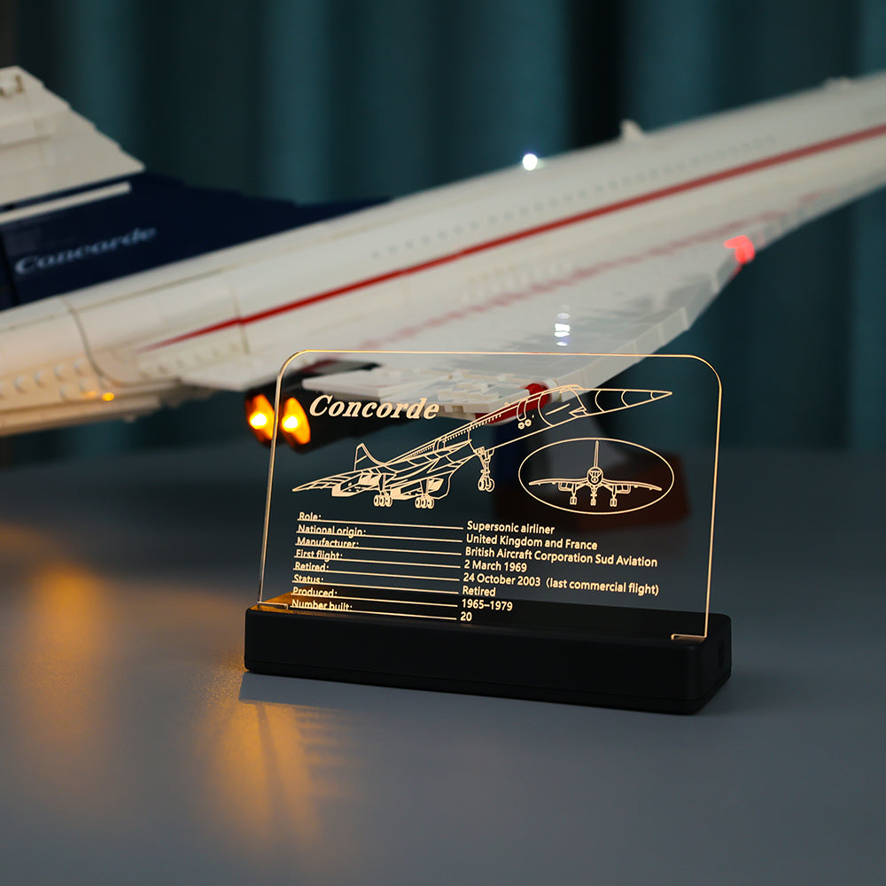 LED Acrylic Nameplate for Concorde #10318
