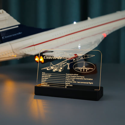 LED Acrylic Nameplate for Concorde #10318