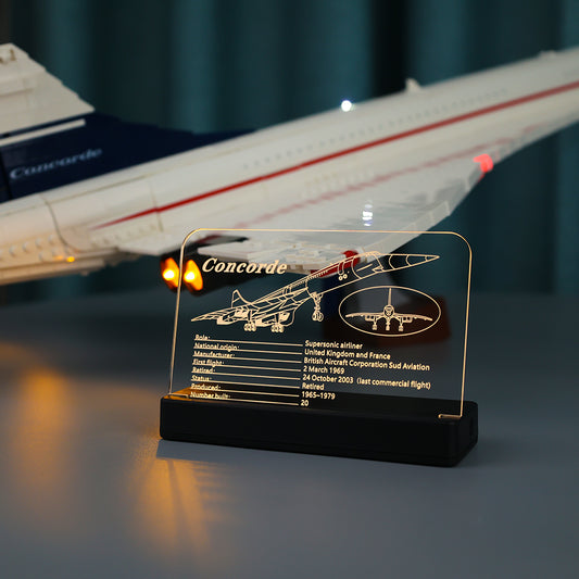 LED Acrylic Nameplate for Concorde #10318