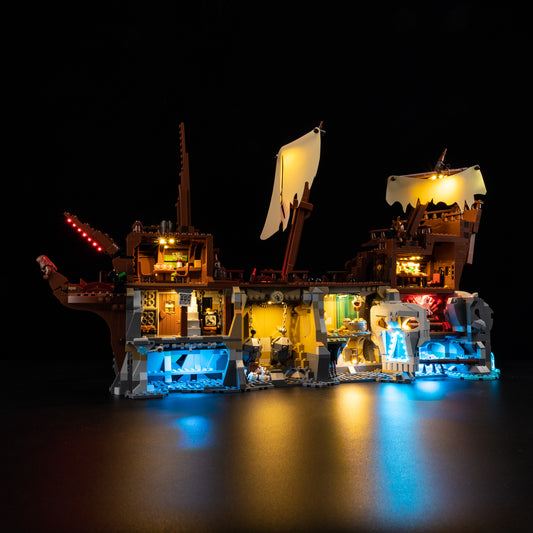 Front view of the assembled The LEGO lightingGoonies 