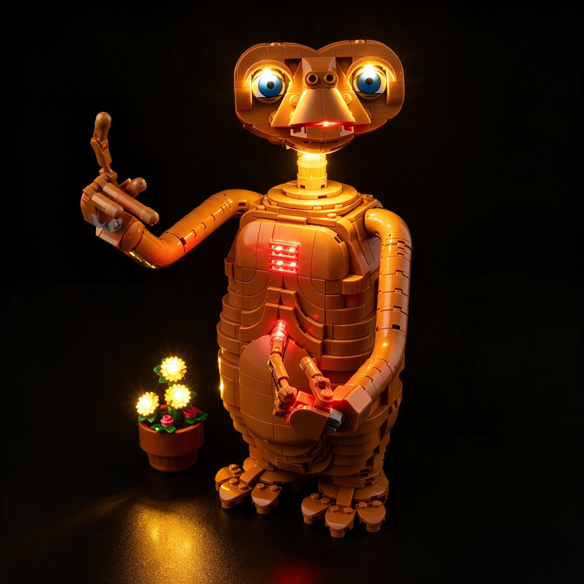 Top view of the E.T. the Extra-Terrestrial with lights set