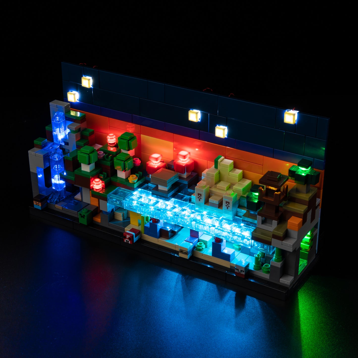 Top view of the Mini_Biomes with lights set