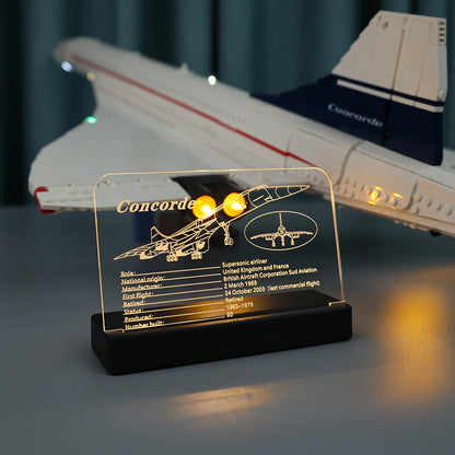 LED Acrylic Nameplate for Concorde #10318