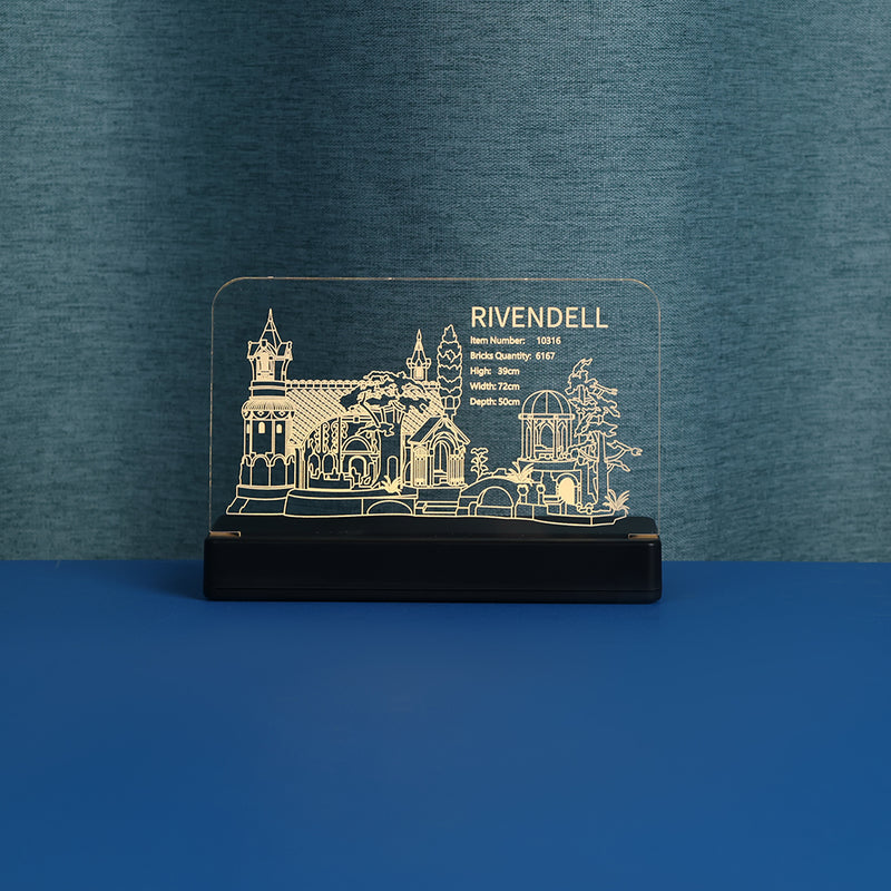 LED Acrylic Nameplate Nameplate for THE LORD OF THE RINGS: RIVENDELL