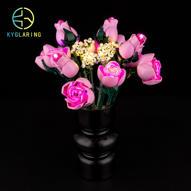 LED Light Kit for Bouquet of Pink Roses 10374