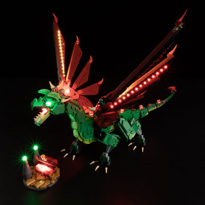 Light Kit For LEGO Medieval Dragon 31161 - 31161-Medieval-Dragon-2-on