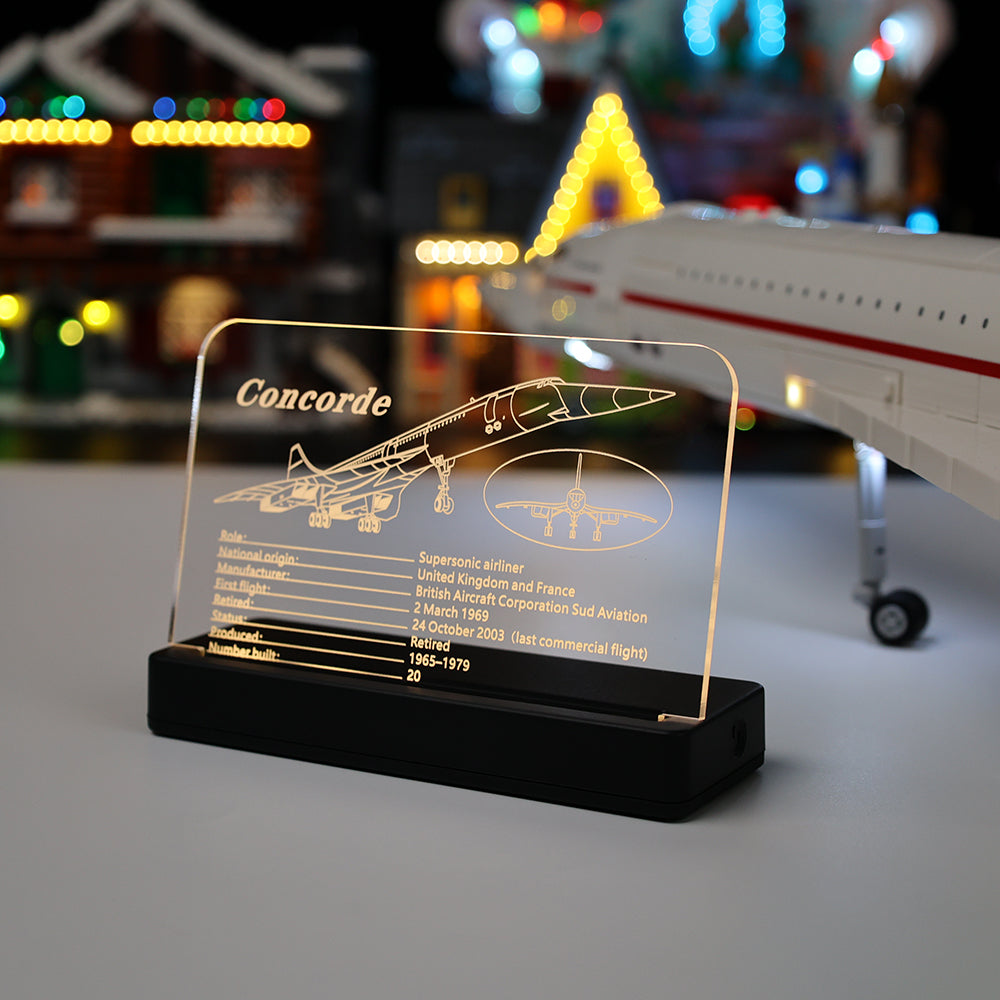 LED Acrylic Nameplate for Concorde #10318