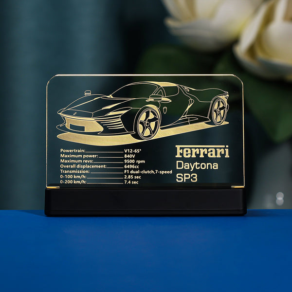LED Acrylic Nameplate Nameplate for Ferrari Daytona SP3 #42143