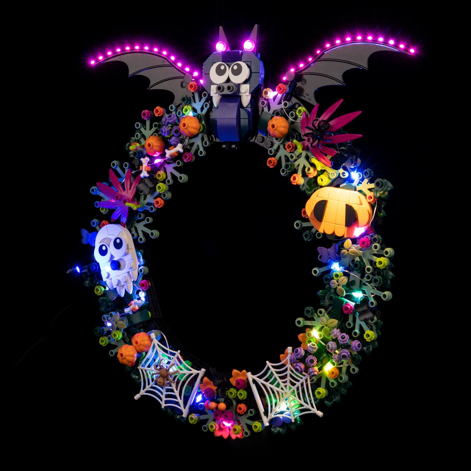Light Kit For LEGO Halloween Wreath 40825 - 40825-Halloween-Wreath-2-on