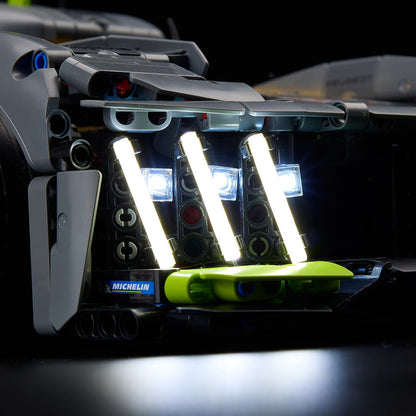 Light Kit For LEGO Peugeot 9X8 24H Le Mans Hybrid Hypercar 42156 - 42156-Peugeot-9X8-24H-Le-Mans-Hybrid-Hypercar-15-details