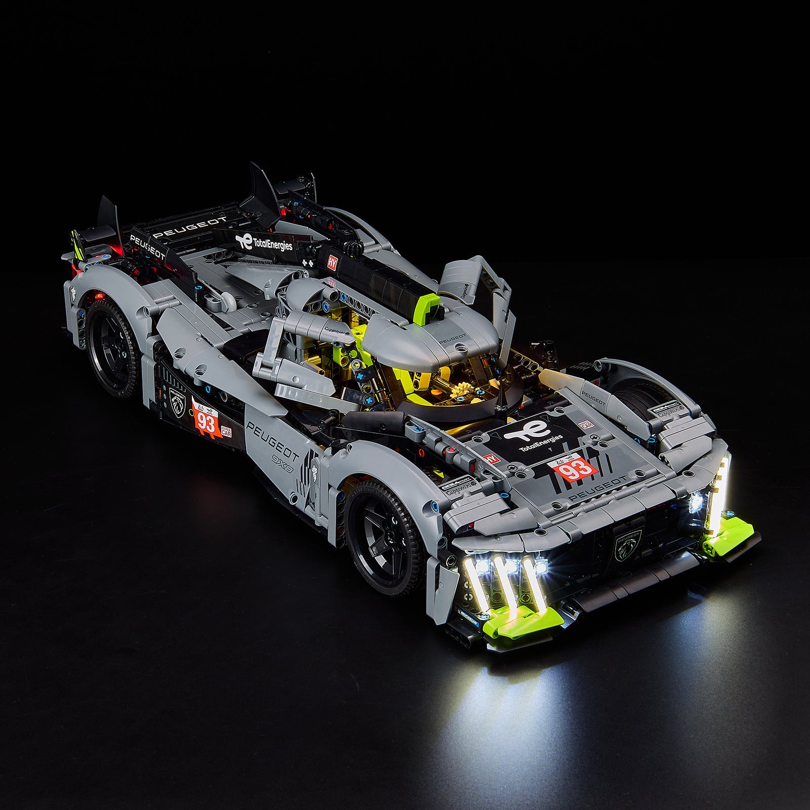 Light Kit For LEGO Peugeot 9X8 24H Le Mans Hybrid Hypercar 42156 - 42156-Peugeot-9X8-24H-Le-Mans-Hybrid-Hypercar-2-on