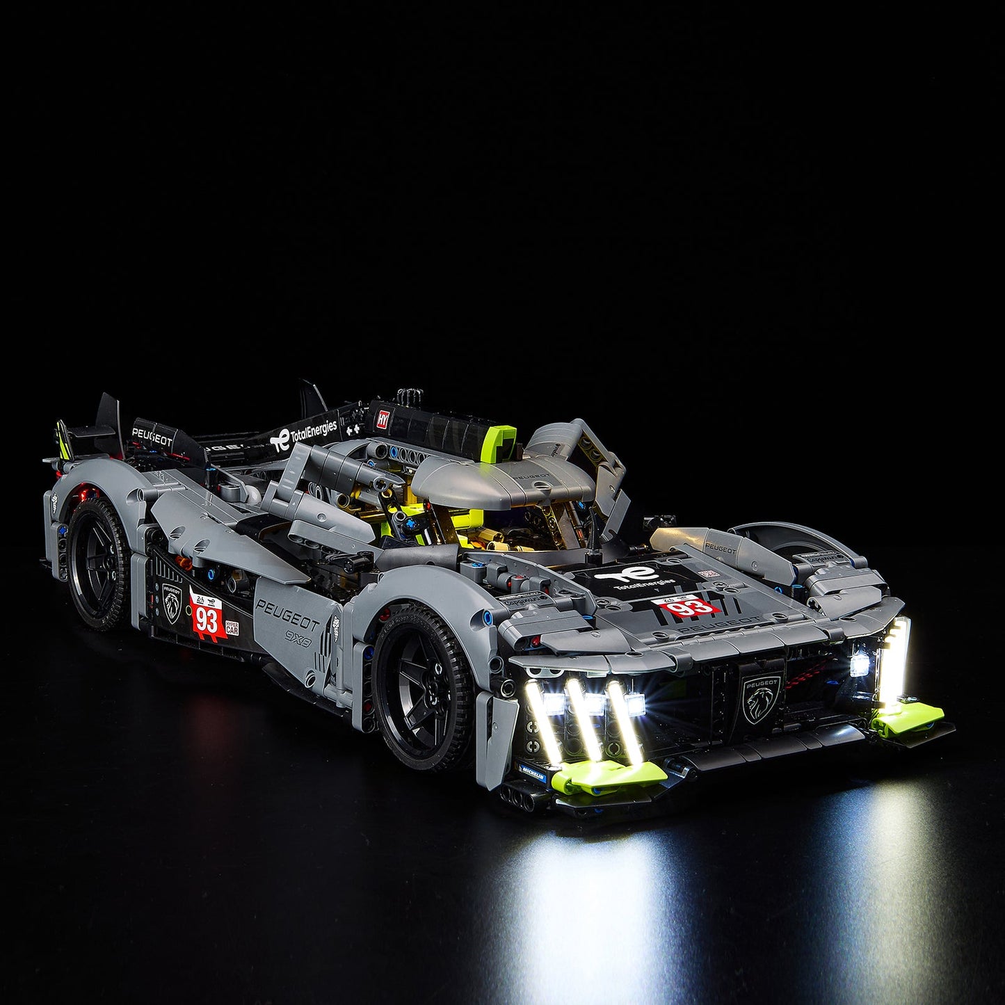 Light Kit For LEGO Peugeot 9X8 24H Le Mans Hybrid Hypercar 42156 - 42156-Peugeot-9X8-24H-Le-Mans-Hybrid-Hypercar-3-on