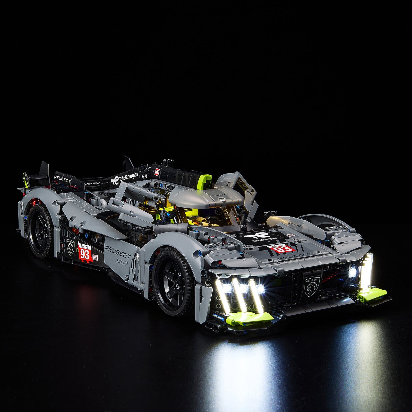 Light Kit For LEGO Peugeot 9X8 24H Le Mans Hybrid Hypercar 42156 - 42156-Peugeot-9X8-24H-Le-Mans-Hybrid-Hypercar-3-on