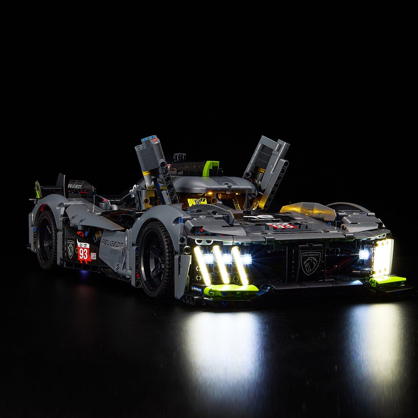 Light Kit For LEGO Peugeot 9X8 24H Le Mans Hybrid Hypercar 42156 - 42156-Peugeot-9X8-24H-Le-Mans-Hybrid-Hypercar-6-on