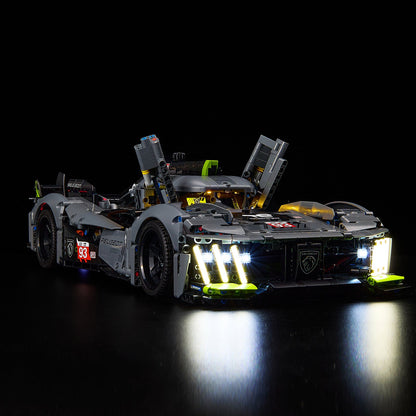 Light Kit For LEGO Peugeot 9X8 24H Le Mans Hybrid Hypercar 42156 - 42156-Peugeot-9X8-24H-Le-Mans-Hybrid-Hypercar-6-on