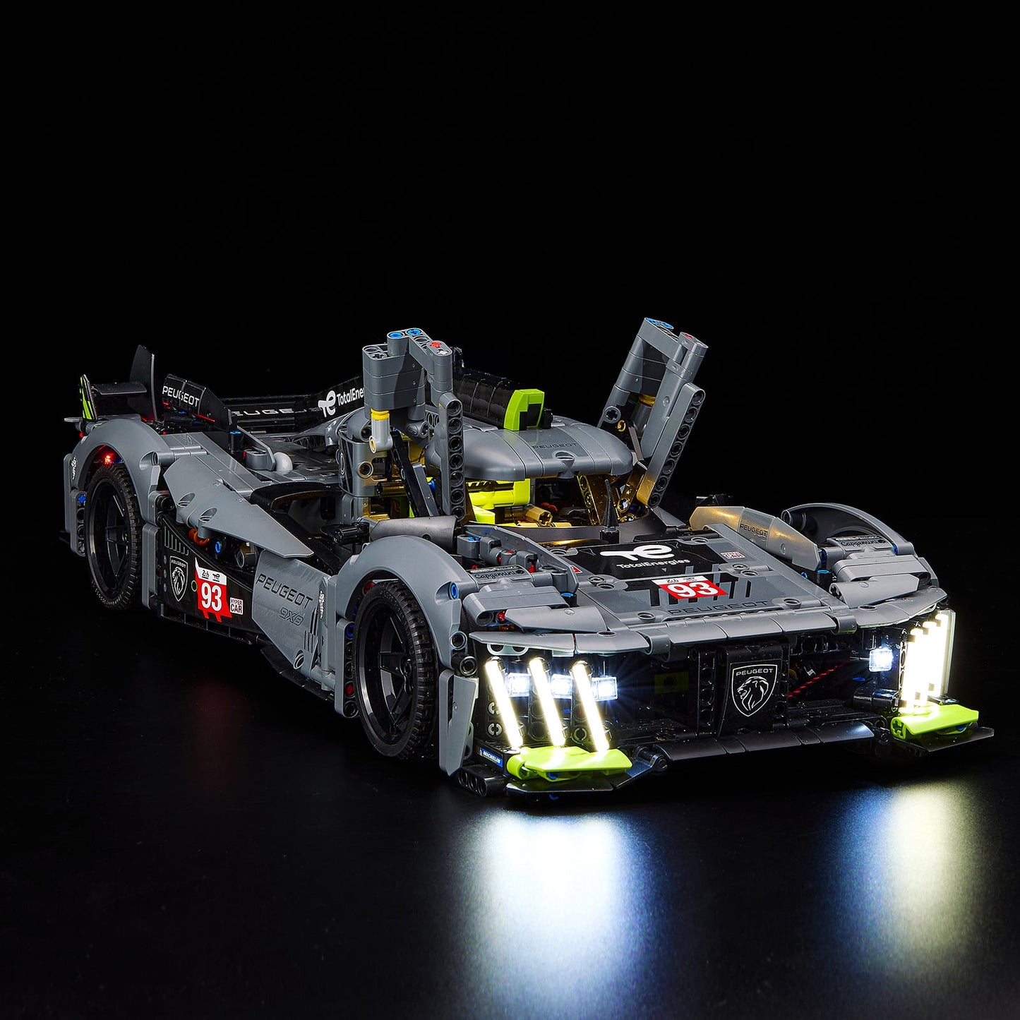 Light Kit For LEGO Peugeot 9X8 24H Le Mans Hybrid Hypercar 42156 - 42156-Peugeot-9X8-24H-Le-Mans-Hybrid-Hypercar-7-on