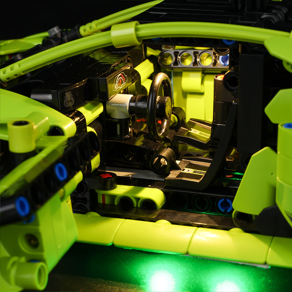 Light Kit For LEGO Lamborghini Huracan Tecnica 42161 - 42161-Lamborghini-Huracan-Tecnica-10-details