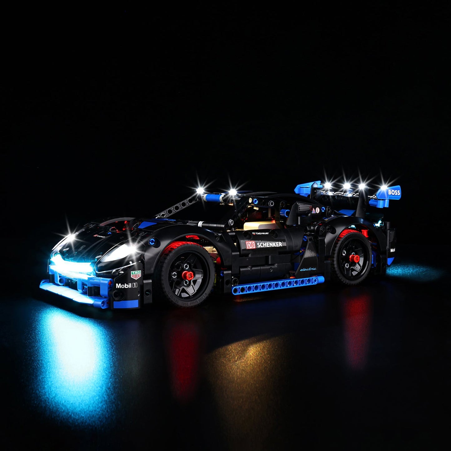 Light Kit For LEGO Porsche GT4 e-Performance Race Car 42176 - 42176-1-on (lights on)