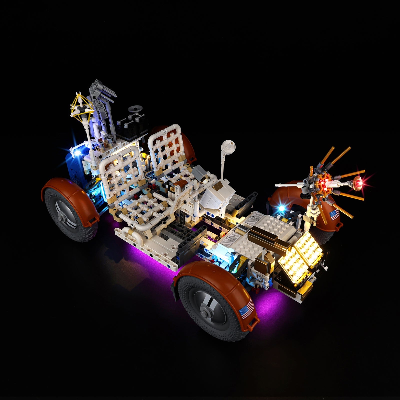 Light Kit For LEGO NASA Apollo Lunar Roving Vehicle - LRV 42182 - 42182-7-on