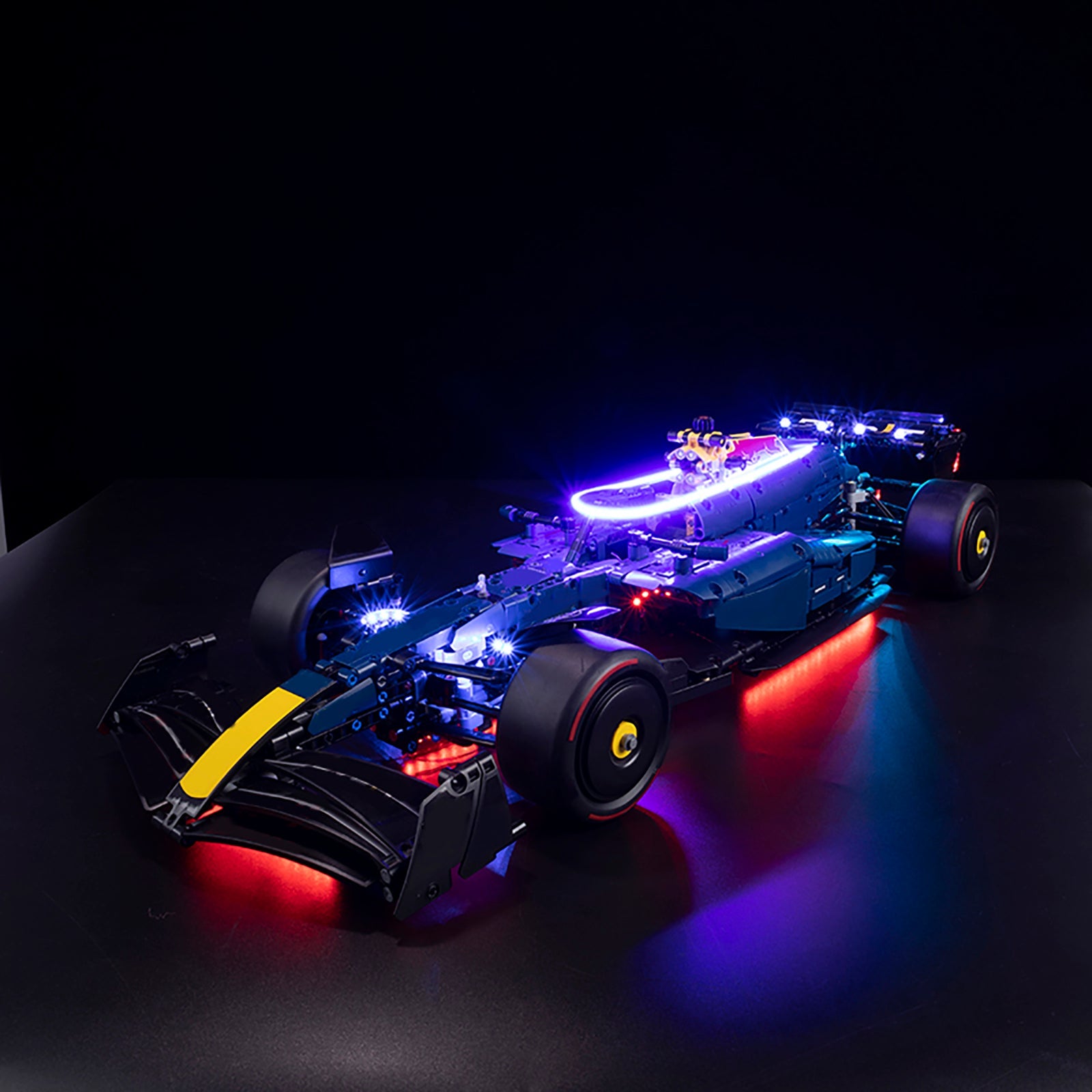 Light Kit For LEGO Oracle Red Bull Racing RB20 F1 Car 42206 - 42206-1-on (lights on)