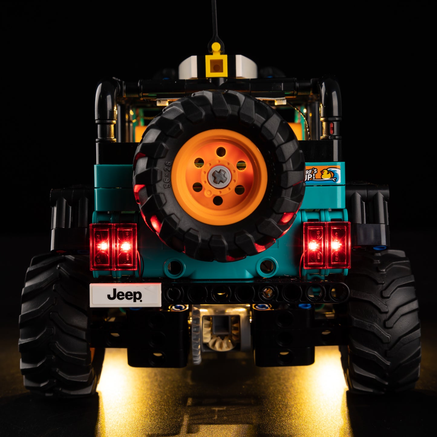 Close-up of LEGO 42227 rear light