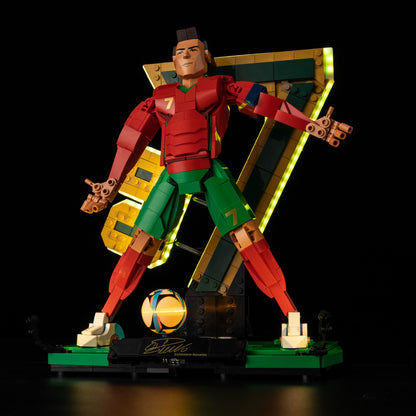 Low angle view of LEGO® Editions Cristiano Ronaldo – Soccer Legend
