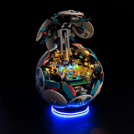Top view of the Soccer Ball with lights set