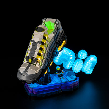Top view of the Nike Air Max 95 x LEGO® Set with lights set