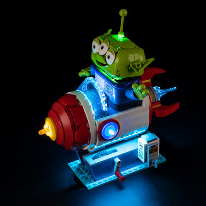 Top view of the Alien with Pizza Planet Rocket Ride with lights set