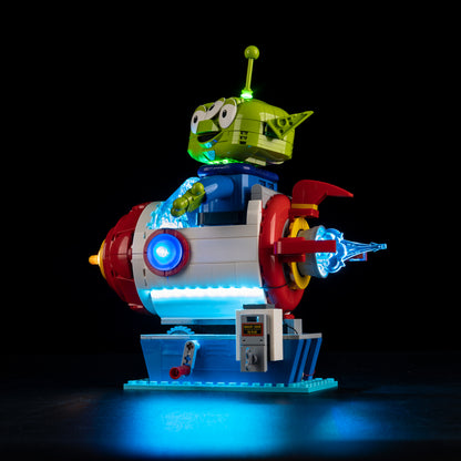 Low angle view of Disney™ Alien with Pizza Planet Rocket Ride