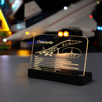 LED Acrylic Nameplate for Concorde #10318