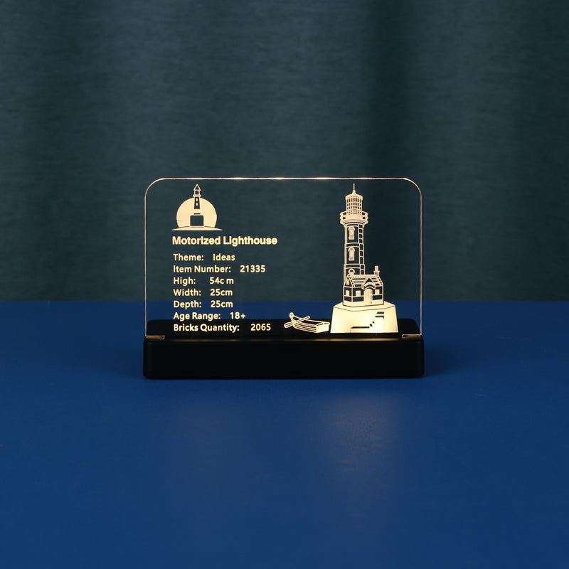 LED Acrylic Nameplate Nameplate for Motorized Lighthouse