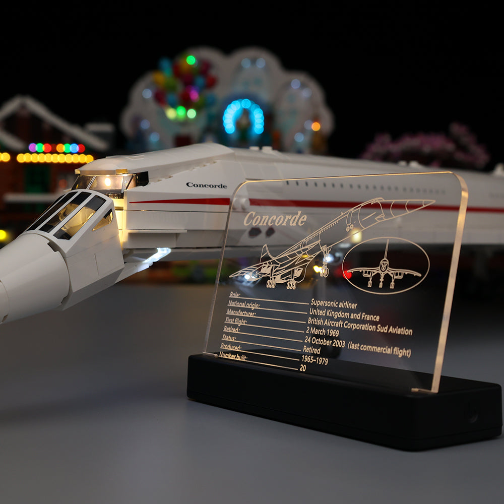 LED Acrylic Nameplate for Concorde #10318