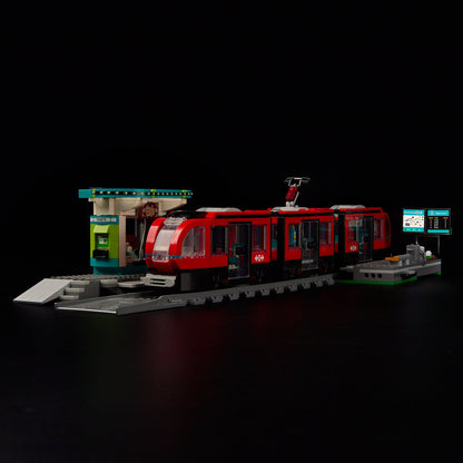 Light Kit For LEGO Downtown Streetcar and Station 60423 - 60423-Downtown-Streetcar-and-Station-1-off