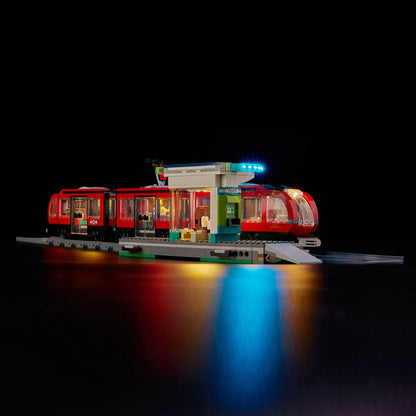 Light Kit For LEGO Downtown Streetcar and Station 60423 - 60423-Downtown-Streetcar-and-Station-4-on