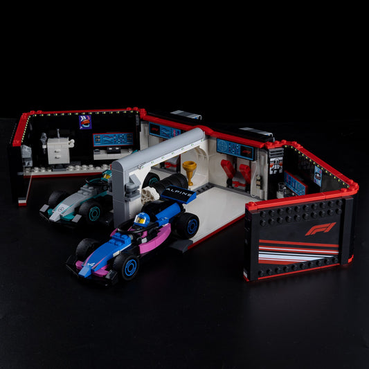 Light Kit For LEGO F1 Garage and Mercedes AMG and Alpine Cars 60444 - 60444-F1-Garage-and-Mercedes-AMG-and-Alpine-Cars-1-off