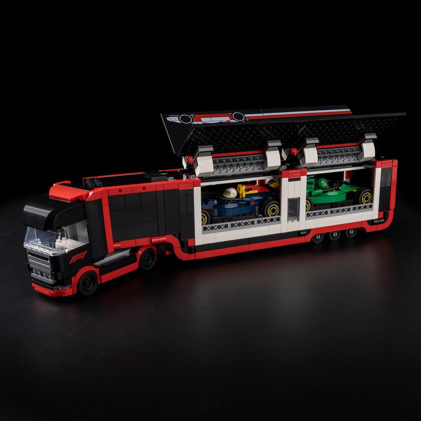 Light Kit For LEGO F1 Truck with RB20 and AMR24 F1 Cars 60445 - 60445-F1-Truck-with-RB20-and-AMR24-F1-Cars-1-off