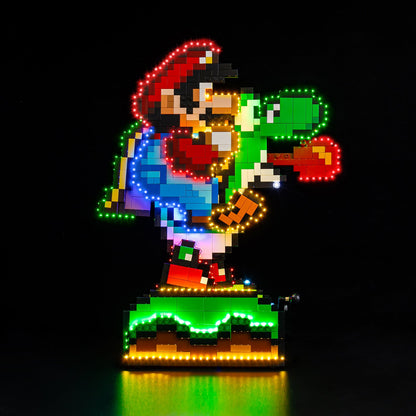 Light Kit For LEGO Super Mario World Mario and Yoshi 71438 - 71438-Super-Mario-World-Mario-and-Yoshi-Super-Mario-World-Mario-and-Yoshi-2-on